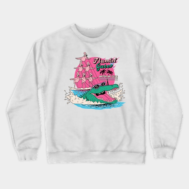 Flamin' Gator Water Ski Club Crewneck Sweatshirt by Hillary White Rabbit